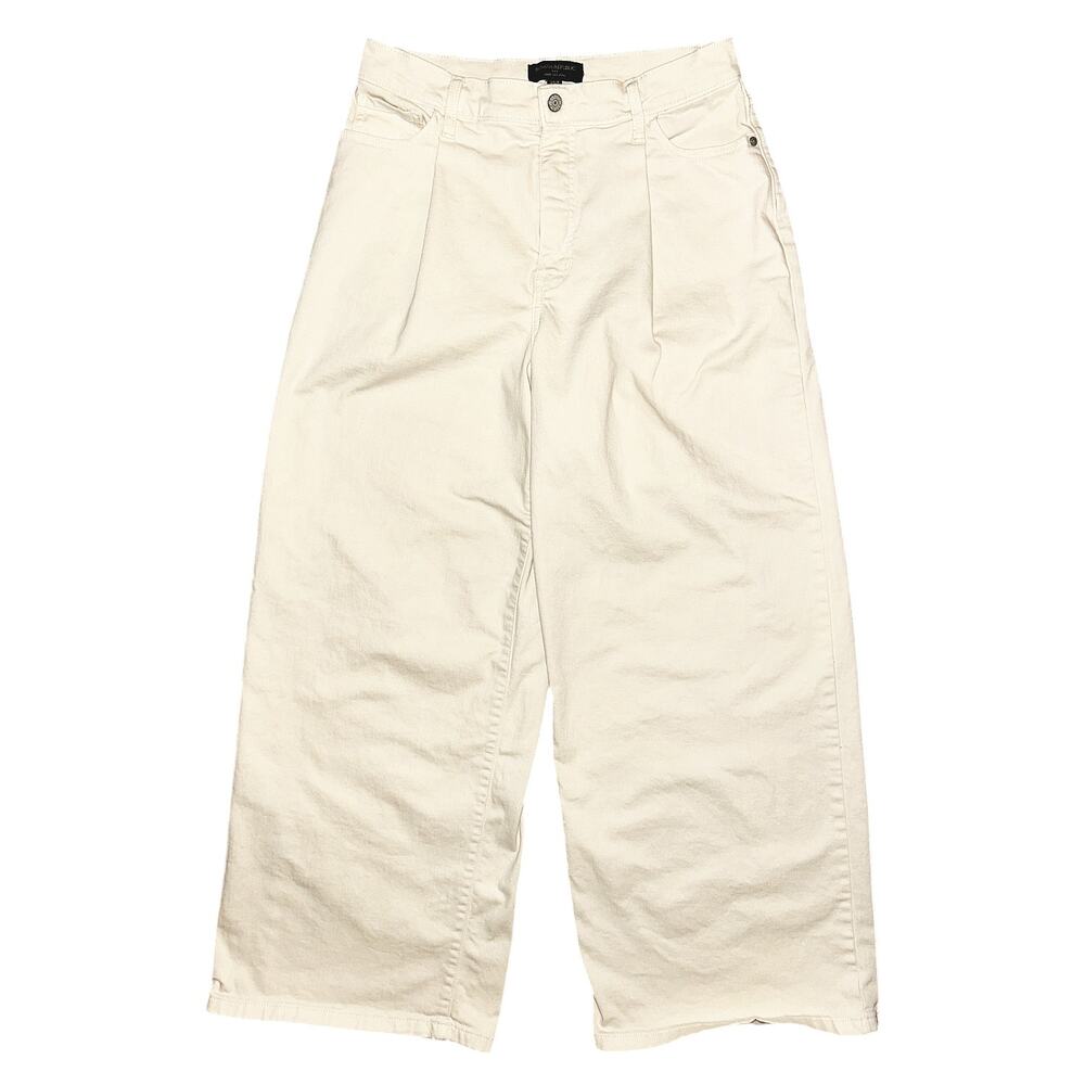 Banana Republic High-Rise Wide Leg Cream Jeans Size 8 29X30